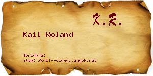 Kail Roland névjegykártya